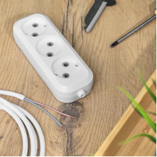 Колодка 3 гнезда без заземления REXANT