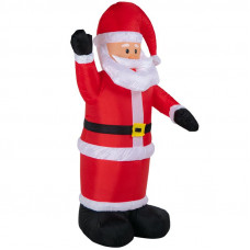 3D фигура надувная Дед Мороз приветствует, размер 180 см, внутренняя подсветка 5 LED, компрессор с адаптером 12В, IP 65 NEON-NIGHT