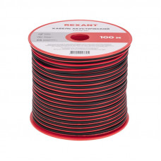 Кабель акустический 2х0,50мм², красно-черный, 100м REXANT