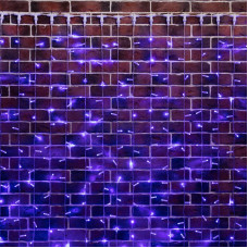 Гирлянда светодиодная Занавес 2х6м 768 LED СИНИЙ прозрачный ПВХ IP65 постоянное свечение 230В нужен блок 303-500-1 NEON-NIGHT