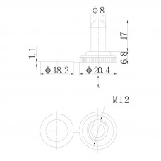 Защита для тумблеров типа KN силикон  REXANT