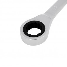 Ключ комбинированный трещоточный 17мм, CrV, зеркальный хром REXANT