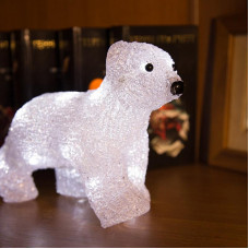 Акриловая светодиодная фигура Медвежонок 24х11х18 см, 4,5 В, 3 батарейки AA (не входят в комплект), 16 светодиодов NEON-NIGHT