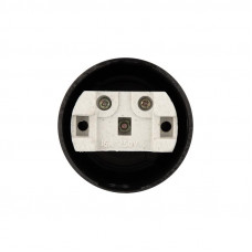 Розетка штепсельная карболитовая открытой установки б/з 16А, черная REXANT