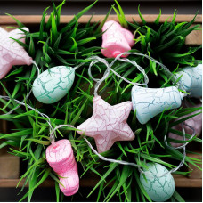 Гирлянда светодиодная Новый год 1,5 м, прозрачный ПВХ, 10 LED, теплый белый, питание 2 х АА (батарейки не в комплекте)