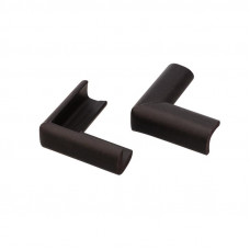 Набор для детской безопасности (мягкая универсальная лента на острые края + 4 мягкие насадки-протекторы уголовые) черный HALSA