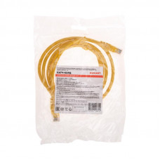Патч-корд U/UTP, CAT 6, RJ45-RJ45, 26AWG, LSZH, желтый, 1,5м REXANT