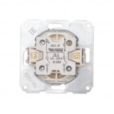 DEA Выключатель 2кл с/у 10А мех. Беж KRANZ