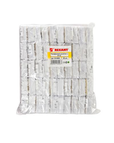 Розетка телефонная внешняя, 2 порта UTP, RJ-14 (6P4C), CAT 3 REXANT