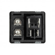 Выключатель клавишный 250 V 6 А (4с) ON-OFF черный с штекером C8 2PIN  REXANT