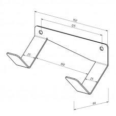 Держатель для шуруповертов настенный, боковой, черный REXANT