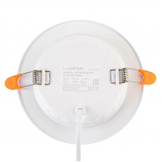 Панель светодиодная встраиваемая круглая 24Вт 230В 4000К 1920Лм 220мм белая IP20 LAMPER