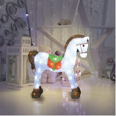 Акриловая светодиодная фигура Лошадка 38х13х38 см, 60 светодиодов, IP65, понижающий трансформатор в комплекте NEON-NIGHT