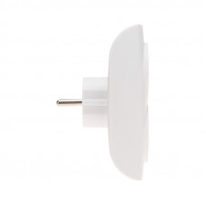 Двойник электрический 10А б/з вертикальный белый REXANT