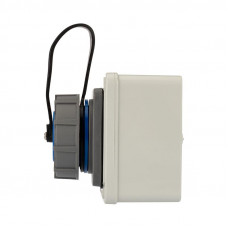 Розетка влагозащищенная настенная с крышкой 1 гнездо, 2Р+РЕ, 16А, IP68, серая REXANT