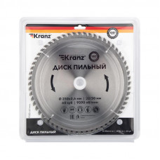 Диск пильный 250 мм х 60 зуб х 32/30 мм KRANZ