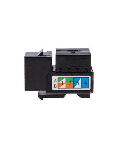 Модуль Keystone Jack RJ-45(8P8C), UTP неэкранированный, CAT 6, тип 90 градусов, черный REXANT PRO