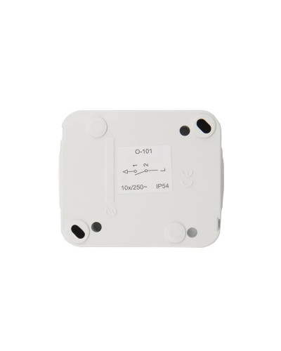 Переключатель проходной Mini OG IP54 о/у, белый KRANZ