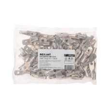 Наконечник медный луженый ТМЛ 25–6–8 (25мм² - Ø6мм) ГОСТ 7386-80 (в упак. 100 шт.) REXANT