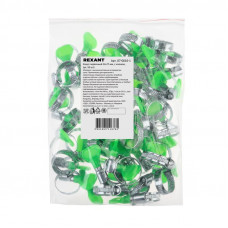 Хомут червячный 16-27-0,7 мм, с ключом W (упак. 50 шт)  REXANT