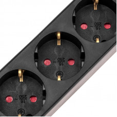 Удлинитель STANDARD 3 гнезда, 1,5м, 3х1,0мм², с/з, с выключателем, 2 USB, черный REXANT