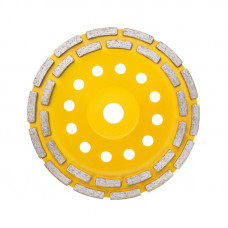 Чашка алмазная шлифовальная, двухрядная, 180х22,2мм KRANZ