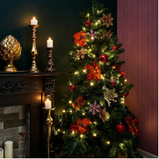 Гирлянда Твинкл Лайт 15 м, темно-зеленый ПВХ, 120 LED, цвет ТЕПЛЫЙ БЕЛЫЙ