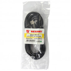 Кабель USB-A – micro USB, 1А, 3м, черный REXANT