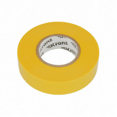 Изолента ПВХ профессиональная, 0,18х19мм, 20м, желтая KRANZ