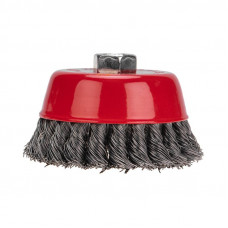 Щетка чашечная для УШМ, крученая стальная проволока, 100мм, М14 KRANZ