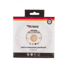 Диск алмазный двойной, сегментный, 125х22,2мм, сухая резка KRANZ