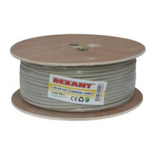 Кабель коаксиальный RG-8X, 50 Ом, CCS/Al/Al, 75%, 100м, INDOOR, серый REXANT