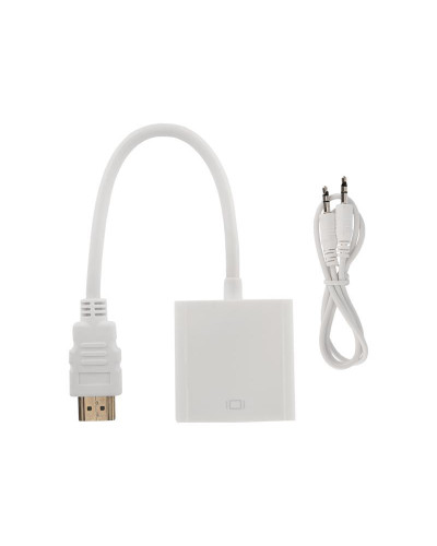 Переходник штекер HDMI - гнездо VGA, провод + шнур стерео 3,5мм REXANT