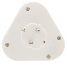 Тройник электрический пирамида 16А с/з белый REXANT
