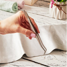 Пинцет изогнутый, узкий, рифленый 160мм REXANT