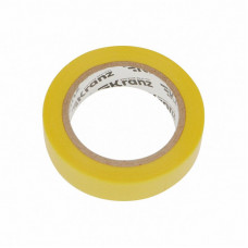 Изолента ПВХ 0,13х15мм, 10м, желтая KRANZ
