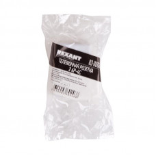 Розетка телефонная внешняя, 2 порта UTP, RJ-14 (6P4C), CAT 3 REXANT