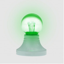 Ретро-лампа светодиодная, диаметр 45мм, E27, 6 LED, 2Вт, ЗЕЛЕНЫЙ, прозрачная колба, 230В NEON-NIGHT