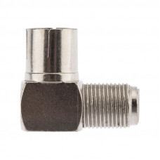 Переходник антенный, (гнездо F - гнездо TV), угловой, 1 шт. PROconnect