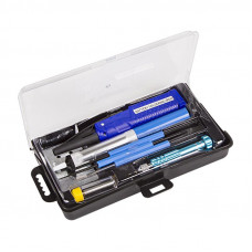 Набор для пайки №15 (паяльник 8Вт, оловоотсос, подставка, припой, отвертка, инструмент для монтажа) REXANT