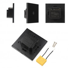 Умный Wi-Fi выключатель однокнопочный черный SECURIC