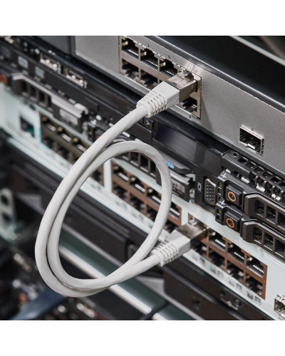 Шнур коммутационный, патч-корд F/UTP RJ45-RJ45, CAT 6, LSZH серый, 0,5м REXANT