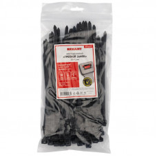Стяжка нейлоновая Профессиональная 200x7,5мм, черная (100 шт/уп) REXANT