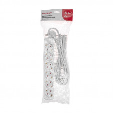 Удлинитель STANDARD 6 гнезд, 5м, 3х1,0мм², с/з, белый REXANT