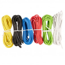 Набор автопровода «Радуга» 1х2,50мм, 6 цветов (белый, желтый, зеленый, красный, синий, черный) по 3м REXANT