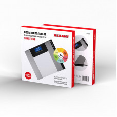 Весы напольные электронные до 180 кг с диагностикой, стекло SMART Life REXANT