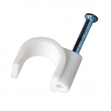 Крепеж кабеля круглый 9мм, белый (50 шт/уп) REXANT