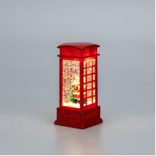 Светильник декоративный (фигура) Телефонная будка с эффектом снегопада и подсветкой NEON-NIGHT
