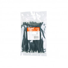 Стяжка нейлоновая для СИП с горизонтальным замком 180x6,0мм, черная (100 шт/уп) REXANT