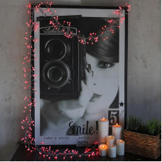 Гирлянда Мишура LED 3 м прозрачный ПВХ, 288 диодов, цвет красный